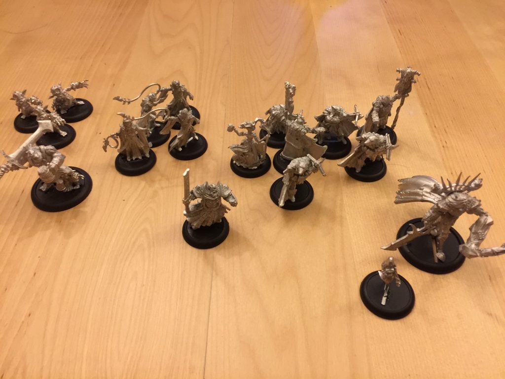Flere WarmaHordes figurer samlet
