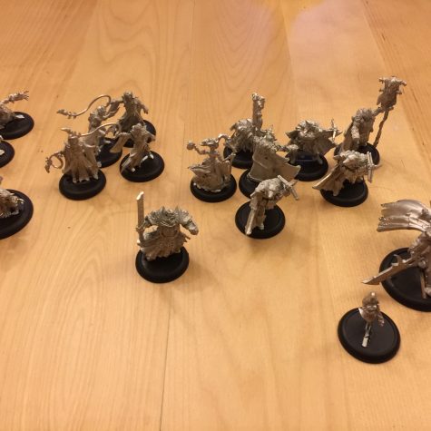 Flere WarmaHordes figurer samlet