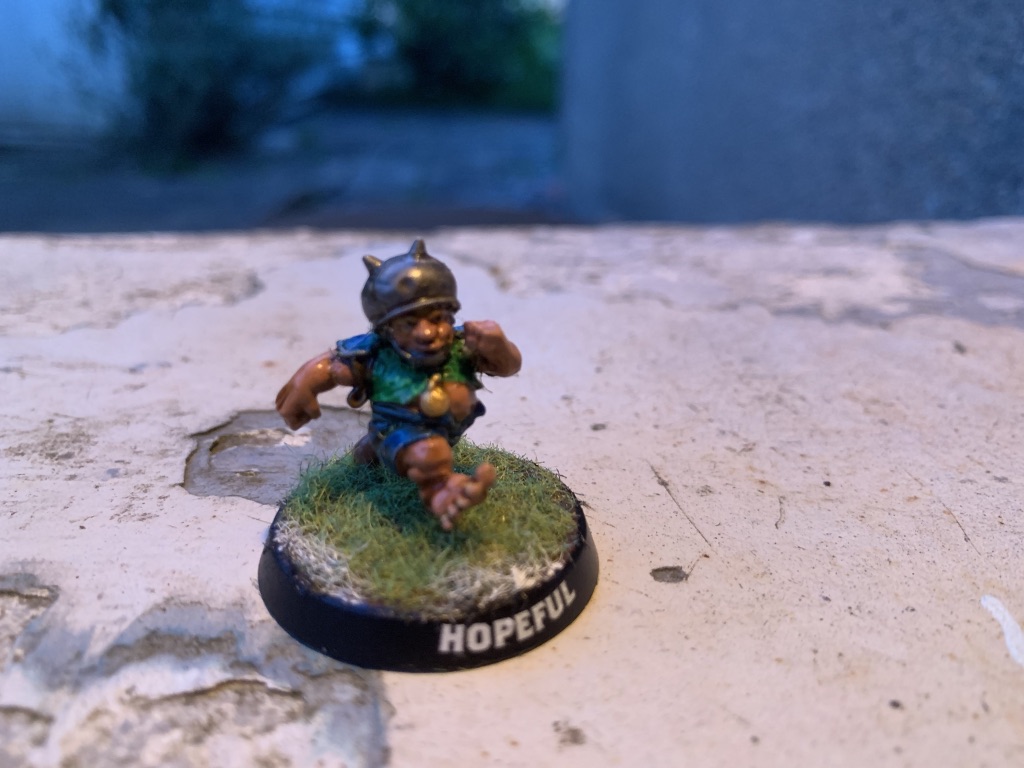 Eaton Oakapple, Halfling Hopeful, Cloverfield Stompers [BloodBowl]