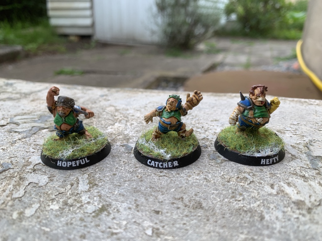 Tre halflings mere til Cloverfield Stompers [Blood Bowl]