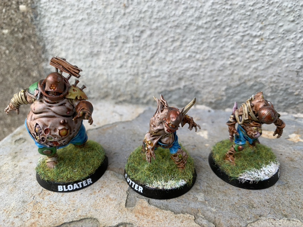 Bloater og rotter x2 - Pradeshynya Postules, Nurgle Rotters [Blood Bowl]