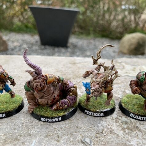 Bloater, pestigor, rotter og rotspawn, Pradeshynya Postules, Nurgle Rotters [Blood Bowl]