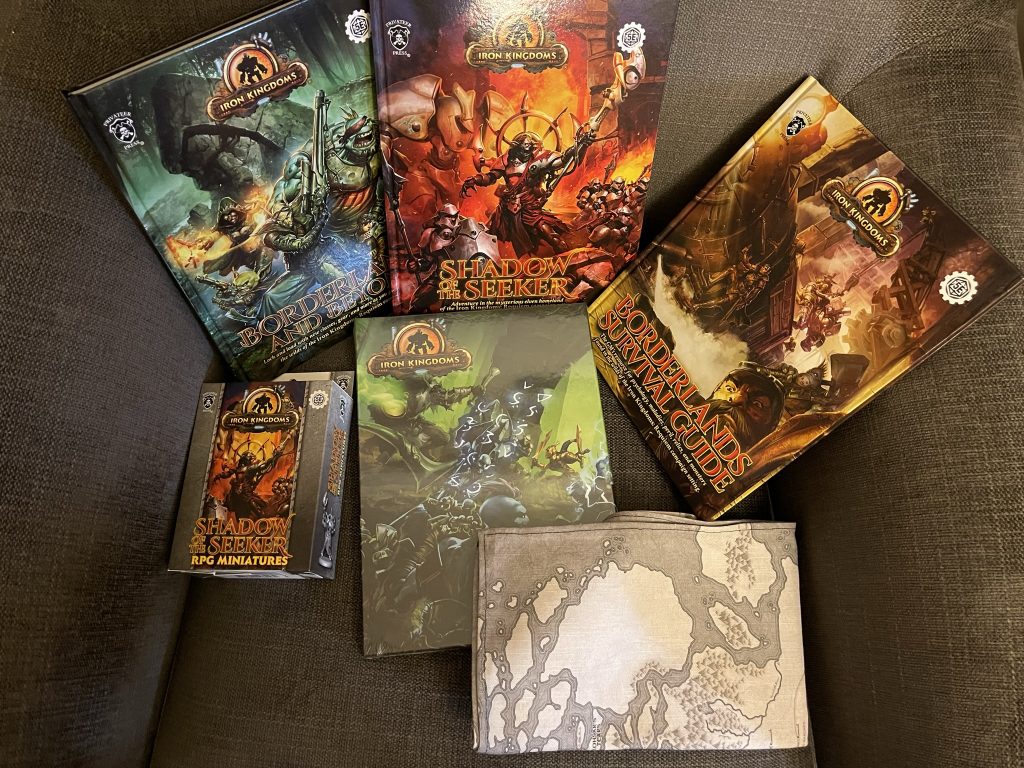 Iron Kingdoms Borderlands and Beyond rollespilsbøger