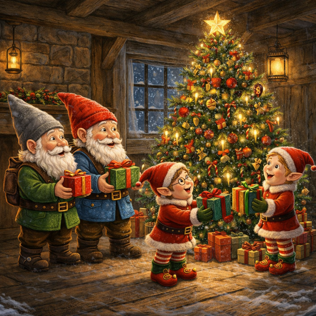 Havenisser og julenisser giver julegaver