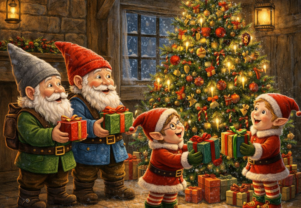 Havenisser og julenisser giver julegaver