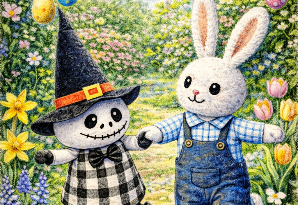 Naschi og Wagatu i haven