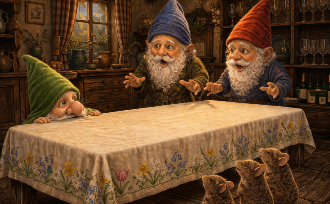 Historien om havenisserne på skråningen bag Mosevang og nissen fra borddugen