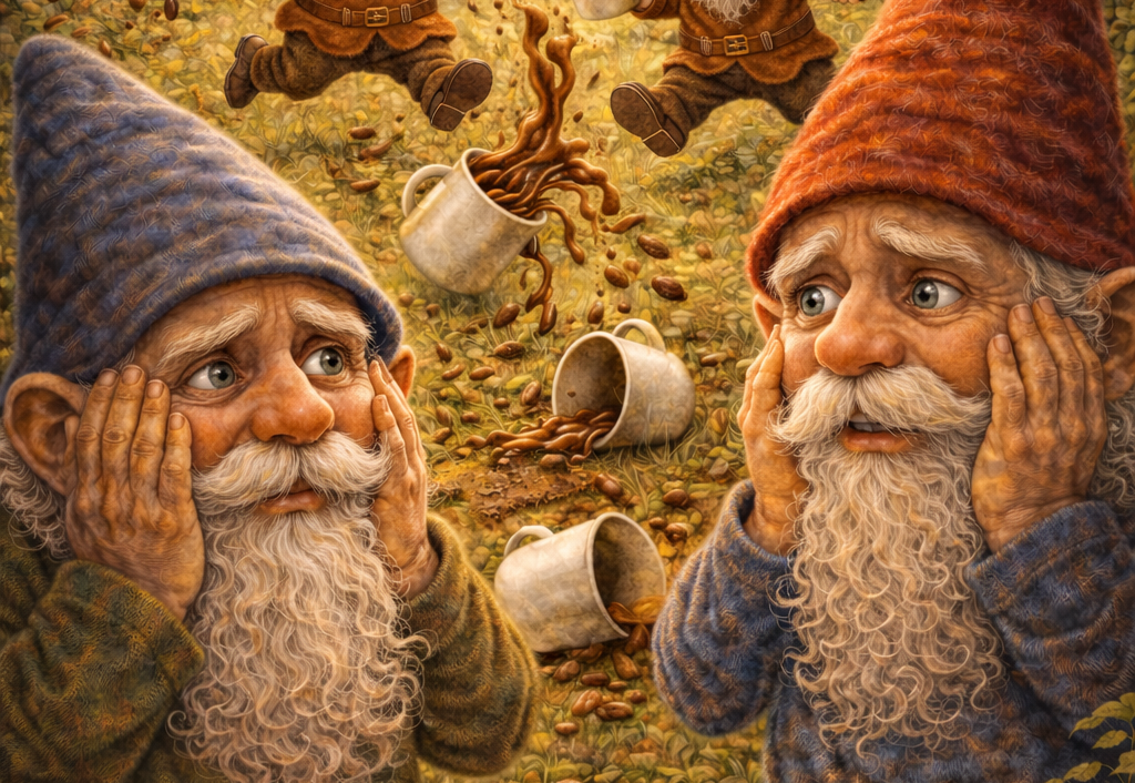 Historien om havenisserne på skråningen bag Mosevang og den dag kaffenisserne vågnede